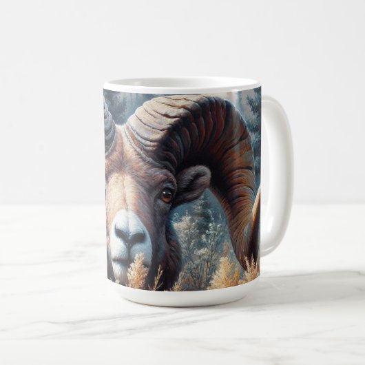 Bighorn Sheep Ram Kaffeetasse (VorderseiteRechts)