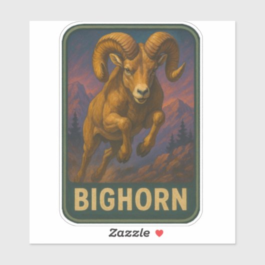 Bighorn Sheep Sticker (Blatt)