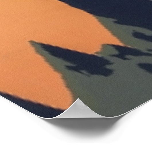 Bighorn Sheep Sunset Poster (Ecke)