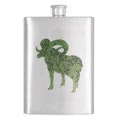 Bighorn Sheep Tree Flachmann (Vorderseite)