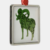 Bighorn Sheep Tree Ornament Aus Metall (Rechts)