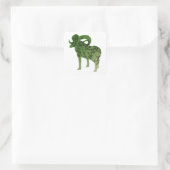 Bighorn Sheep Tree Quadratischer Aufkleber (Tasche)