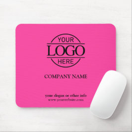 Bight Pink Modern Custom Company Business Logo Mousepad