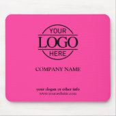 Bight Pink Modern Custom Company Business Logo Mousepad (Vorne)