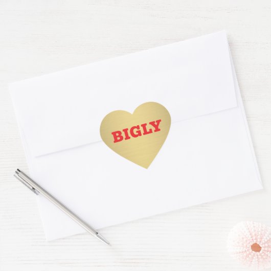 BIGLY HEART STICKER (Umschlag)
