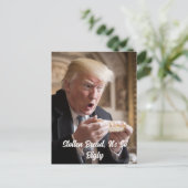 Bigly Stollen Brot Trump Joke Postkarte (Stehend Vorderseite)