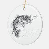 Bigmouth, Largemouth Bass — Großer Fisch nach Lure Keramik Ornament (Links)