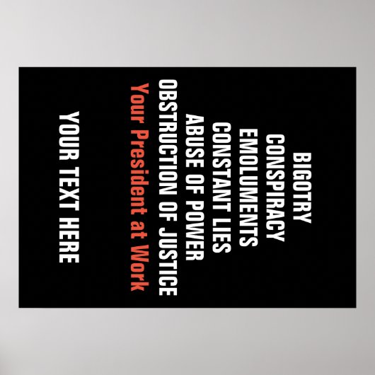 Bigotry-Collusion-Geschehnisse Obstruktion Poster (Vorne)