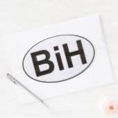 BiH-Aufkleber (Bosna i Hercegovina) Ovaler Aufkleber (Umschlag)