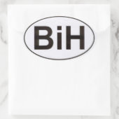 BiH-Aufkleber (Bosna i Hercegovina) Ovaler Aufkleber (Tasche)