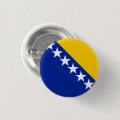 BiH Flag Coaster Button (Vorne & Hinten)