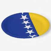 BiH Flag Coaster Pappteller (Schrägansicht)