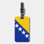 BiH-Flagge Gepäckanhänger (Vorderseite vertikal)