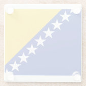 BiH-Flaggenuntersetzer Glasuntersetzer (Rückseite)