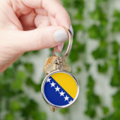 BiH-Flaggenuntersetzer Schlüsselanhänger (Hand)