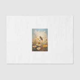 Bij de bloemen decoupage tissue papier