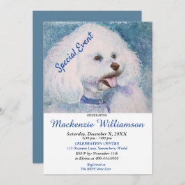 BIJON FRISE PUPPY WISHES HAPPY BIRTHDAY EINLADUNG