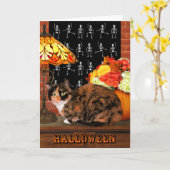 "Bijou At Halloween" Greeting Karte (Gelbe Blume)