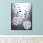 Bikarbonat-Tabletten in Wasser Leinwanddruck (Insitu (Holzboden))