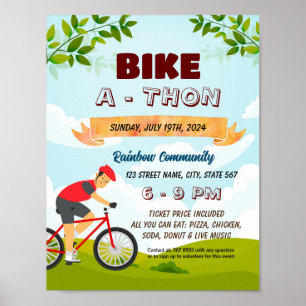 Bike-a-Thon Fundraiser Flyer-Plakatvorlage Poster