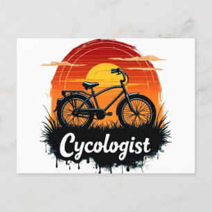 Bike Adventure des Cykologen: Das grafische T-Shir Feiertagspostkarte