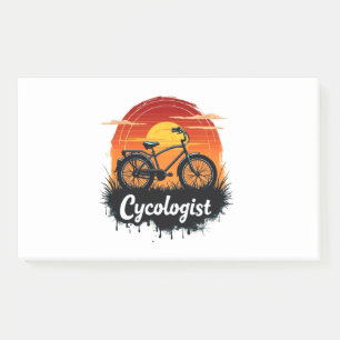 Bike Adventure des Cykologen: Das grafische T-Shir Post-it Klebezettel