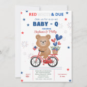 Bike am 4. Juli Babydusche Einladung (Vorderseite)
