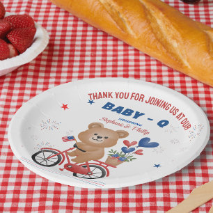 Bike am 4. Juli Babydusche Pappteller