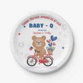 Bike am 4. Juli Babydusche Pappteller (Vorderseite)