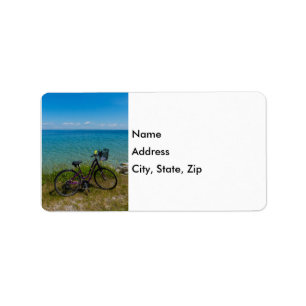 Bike an Mackinac-Adressmarken Adressaufkleber