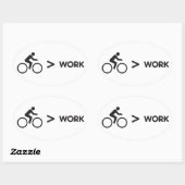 Bike > Arbeitsticker Ovaler Aufkleber (Blatt)