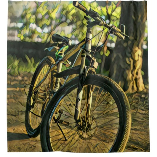 Bike Artwork Duschvorhang (Vorderseite)