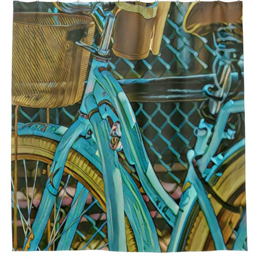 Bike Artwork Duschvorhang (Vorderseite)