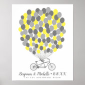 Bike & Balloons Gästebuchplakat - 100 Räume Poster (Vorne)