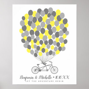 Bike & Balloons Gästebuchplakat - 100 Räume Poster