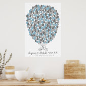 Bike & Balloons Gästebuchplakat - 250 Räume Poster (Küche)