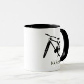Bike Bicycle Biking Art Individuelle Name Tasse (VorderseiteRechts)