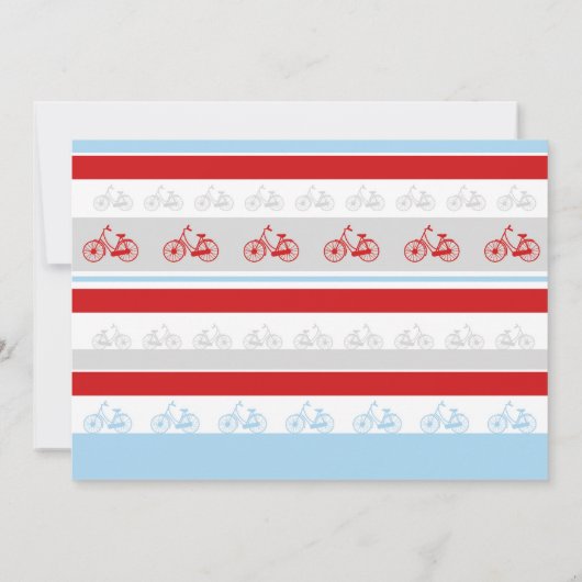Bike Birthday Fahrrad Reiten Party Red Boys Foto Einladung (Rückseite)