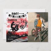 Bike Birthday Foto Einladungen (Vorderseite)