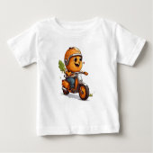 Bike Boy Print Moderne Niedliche Kinder Baby T-shirt (Vorderseite)
