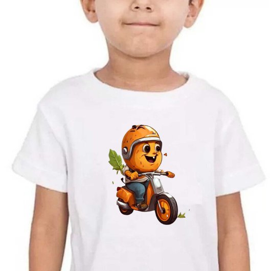 Bike Boy Print Moderne Niedliche Kinder Baby T-shirt