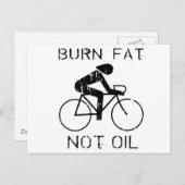 BIKE: Brennen von Fett, nicht von T - Shirt Postkarte (Vorne/Hinten)