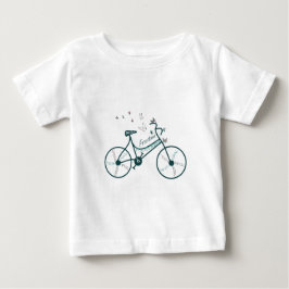 Bike Butterflies & Blume Freiheit Design Baby T-shirt