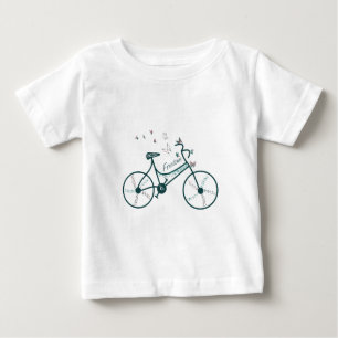 Bike Butterflies & Blume Freiheit Design Baby T-shirt