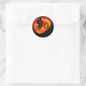 Bike Catch it Runder Aufkleber (Tasche)
