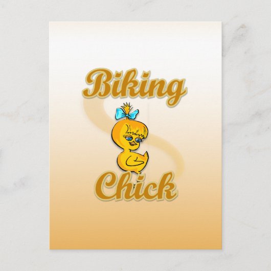 Bike Chick Postkarte (Vorderseite)
