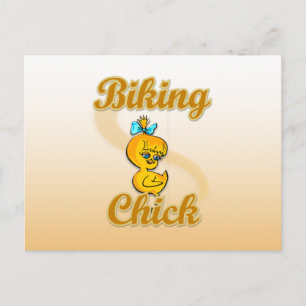 Bike Chick Postkarte