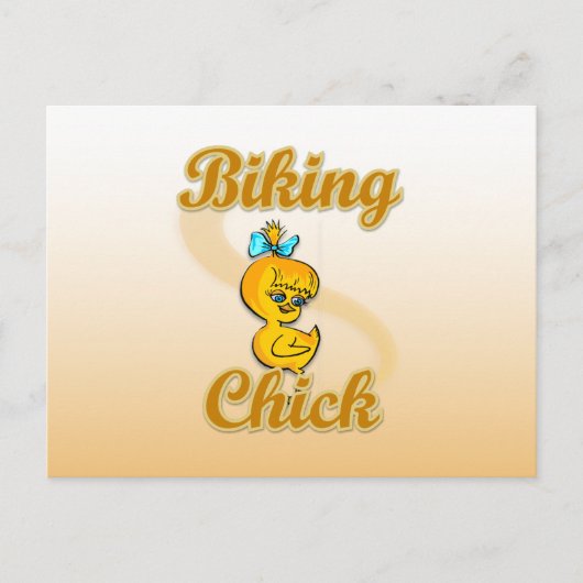 Bike Chick Postkarte (Vorderseite)