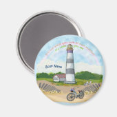 Bike Choice Lighthouse rund Magnet (Vorderseite/Rückseite)