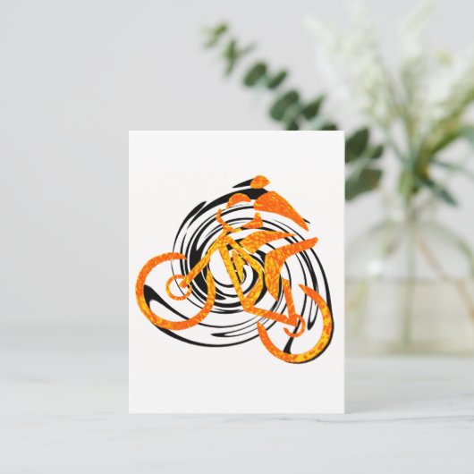 Bike Cool Grid Postkarte (Stehend Vorderseite)